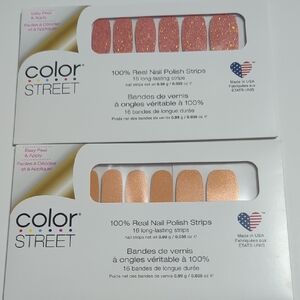 Color Street Glittery Orange and Peach Nail Strips